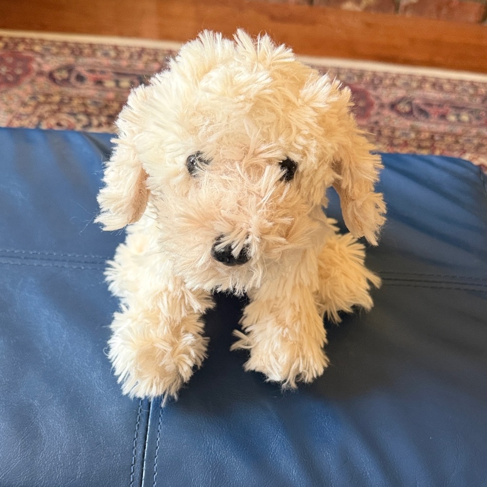 GANZ Fluffy Cream Dog Stuffie!
